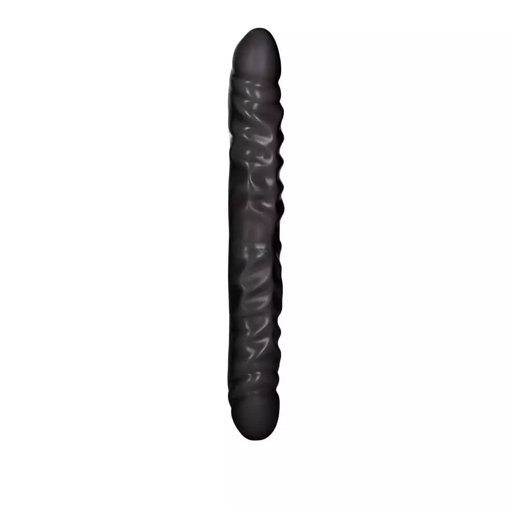 CalExotics Black Jack 12 inch Veined Double Dong In Black